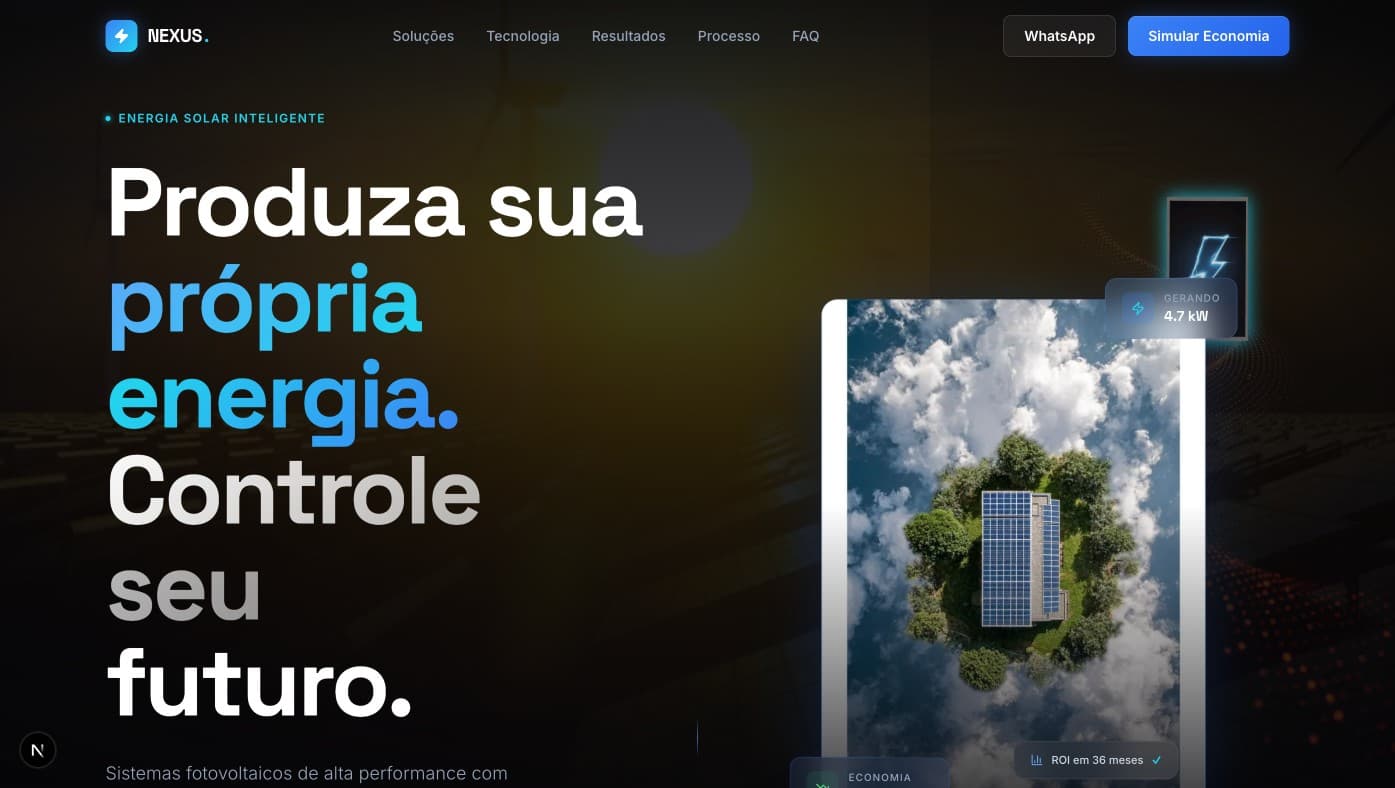 Preview do demo NEXUS Energy