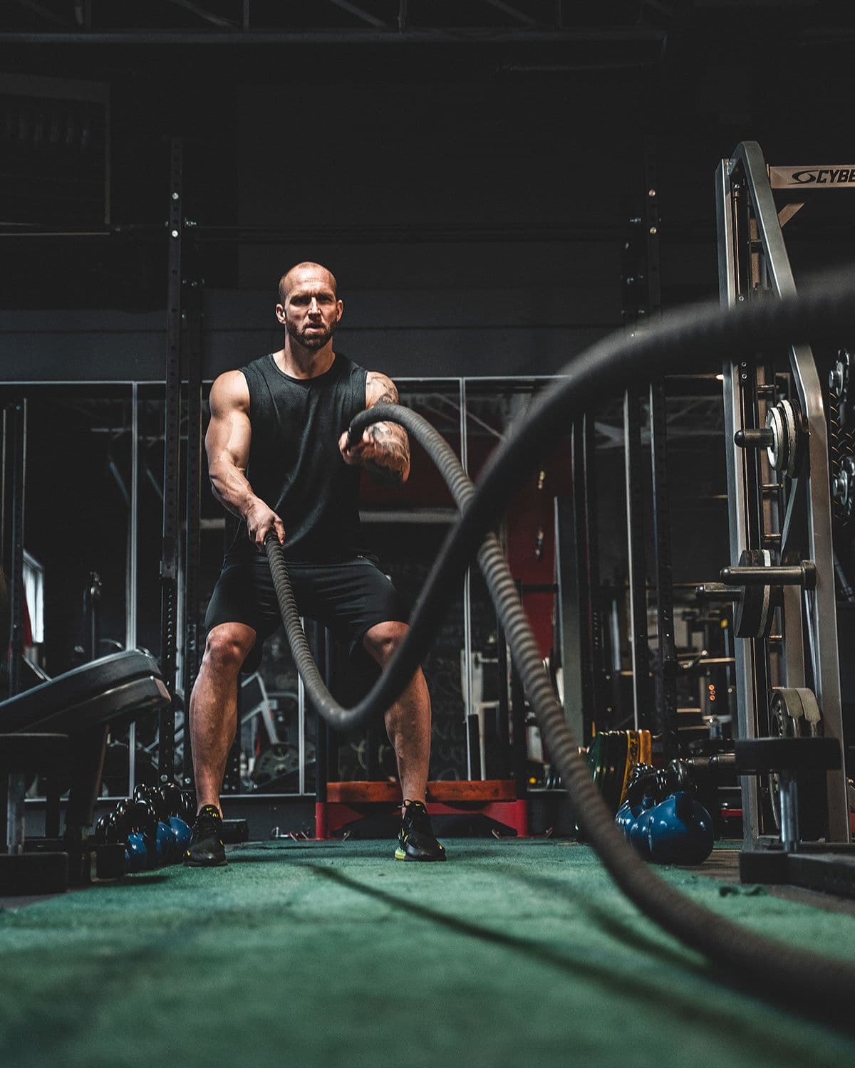 Battle ropes training